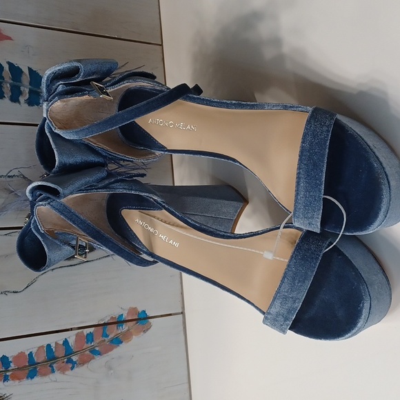 Antonio Melani, the Janie Velvet Platform Dress Sandals Women's  NEW Clearance - Picture 8 of 9
